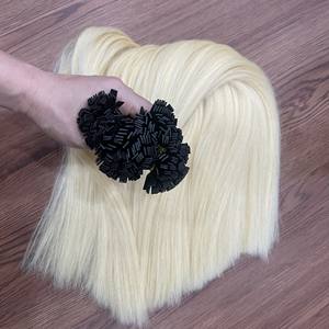 Usine en gros cuticule aligné 100% extensions de cheveux humains cheveux vietnamiens pré-liaison kératine pointe plate Extension de cheveux - Product Image 6