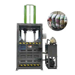 mini textil baling press machines fiber baling press machine clothes bales pressing machine on sale