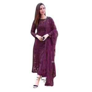 ชุดเดรสสไตล์บูติกของผู้หญิงชุดเดรสสตรีสไตล์พัคสถานชุดปาร์ตี้น้ำหนักเบาระบายอากาศได้ดีชุดแฟนซี shalwar kameez punjabi ผู้หญิง - Product Image 1