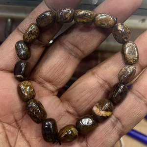 กำไลข้อมือยืดลูกปัดคริสตัลแท้สำหรับผู้ชายผู้หญิงเครื่องประดับหินบรอนไซต์2023 - Product Image 2