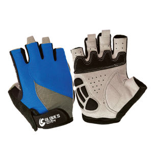 Gants de cyclisme personnalisés 2025 à doigts courts pour hommes et femmes GANTS rembourrés en gel PU City Palm Racing Bike Demi-doigt - Product Image 2