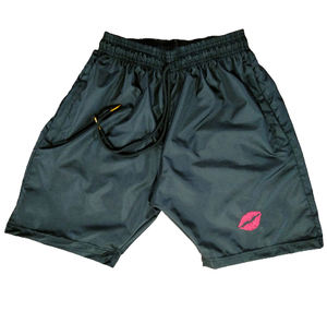 Shorts coupe-vent décontractés pour hommes en polyester uni avec logo personnalisé, anti-UV et séchage rapide - Product Image 1