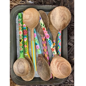 ช้อนไม้ทำจากไม้ธรรมชาติเป็นมิตรกับสิ่งแวดล้อมดีไซน์ทำด้วยมือสำหรับทำอาหารในบ้านห้องครัวขายดีสำหรับงานแต่งงาน - Product Image 3