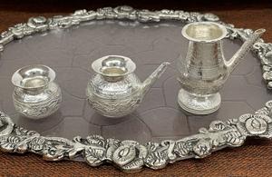 Lota งานแกะสลักมือจากเยอรมัน,พร้อมท่อสำหรับ Pooja Kalash สำหรับเป็นของขวัญบูชาบ้านวัดตกแต่ง - Product Image 3