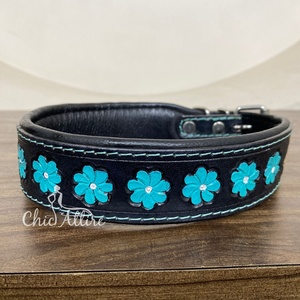 Collier de chien d'entraînement en cuir robuste de haute qualité avec boucle en argent réglable et durable pour les animaux de compagnie de petite à grande taille - Product Image 1