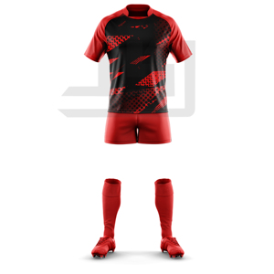Ensemble short et maillot de rugby personnalisé haut de gamme, écologique, antibactérien, léger, respirant, anti-humidité, vêtements de sport pour clubs - Product Image 1
