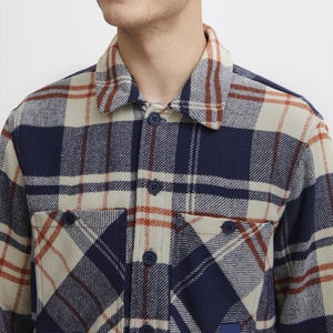 Men's Flannel Long Sleeve Casual Shirts <b>Plain</b> Dyed Breathable 100% Cotton Autumn Winter Comfortable Regular Fit - Product Image 3