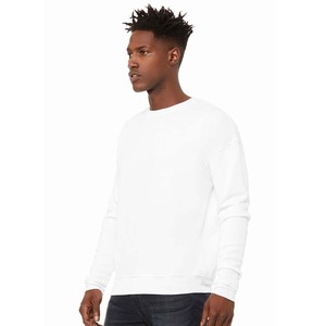 Bella Canvas Negro Bordado Unisex Fleece Sudadera Cuello Redondo - Product Image 4