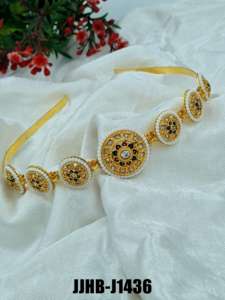 Bijoux de bandeau de cheveux de mode faits à la main exclusifs pour les femmes mariée fête de mariage Festival concepteur ethnique traditionnel en gros - Product Image 5