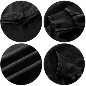 Sudadera con Capucha y Cremallera para Hombre, Estilo Vintage, Informal, de Poliéster/Algodón, con Logotipo Personalizado, Holgada, Retro, Estilo Urbano, de Invierno, con Forro Polar - Product Image 4