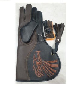 Guantes de águila de cetrería Camuflaje Duradero Cuero natural Multicapa La mejor protección Mano izquierda Falcon ODM OEM Flecha disponible - Product Image 6