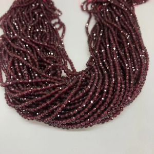 AAA <b>Red</b> Garnet <b>Beads</b> 3mm/4mm Round Faceted Micro Loose & Strand <b>Beads</b> Third Party Certified for Jewelry Making - Product Image 3