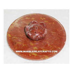 Porta Incienso de Piedra de Savia Pulida a Mano de la Mejor Calidad, Forma Redonda, con Superficie Lisa y Brillante - Product Image 1