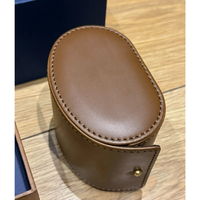 Caja de Reloj Marrón Original de Marca Genuina con Estuche de Viaje de Cuero, Caja Completa para Almacenamiento de Relojes, Material de Madera PU Cuadrada