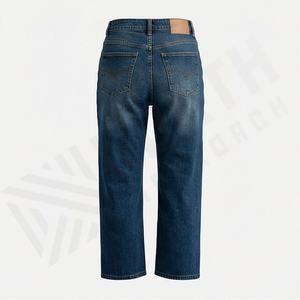 <b>Women's</b> High Waist Wide Leg <b>Jeans</b> Winter Casual Breathable Denim Pants Flat Front Style Customized Color Fashion Collection - Product Image 2