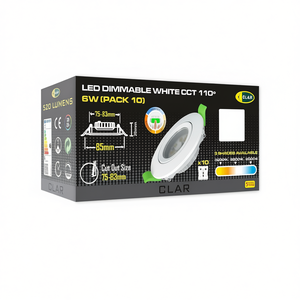 Spot encastré CCT blanc réglable 6W, anneau 75-78mm, 110, conçu pour un éclairage optimal - Product Image 2