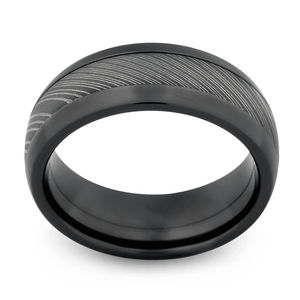 Anillo de Acero de Damasco para Hombre, Superficie con Grano en Capas Distintivo, Anillo de Boda Resistente, Fabricante - Product Image 5