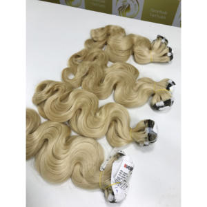 Onda del cuerpo 100% Virgen Remy Extensiones de cabello de trama plana 8-40 ''Rubio Rizado Cutícula Alineada Vietnamita Timehair Alta calidad Grande - Product Image 2