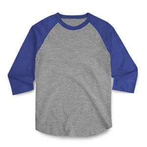 T-shirt de baseball unisexe à manches 3/4 Colorblock Raglan Soft Jersey Heather Full Sleeve T Shirt Ladies - Product Image 3