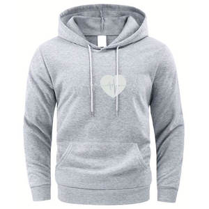 เสื้อฮู้ดพิมพ์ลายสกรีนสำหรับผู้ชายน้ำหนักเบามีฮู้ดผ้าคอตตอนพิมพ์ลาย - Product Image 3