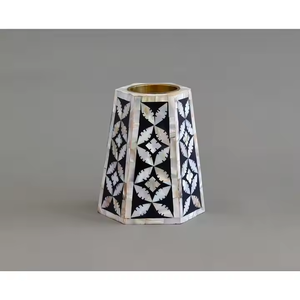 Porte-bougie unique en nacre de luxe porte-bougie en T porte-bougie incrusté pour salon cadeau de table de noël ou ramadan - Product Image 2