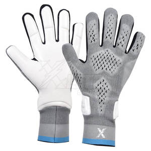 Gants de gardien de but en cuir unisexe de haute qualité professionnels, forte adhérence, contrôle antidérapant, fermeture à boucle auto-agrippante, respirants, doigts entièrement couverts - Product Image 3