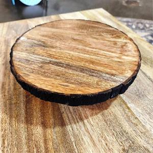 ถาดเสิร์ฟไม้มะม่วงพร้อมเปลือกต้นไม้ทำจากไม้มะม่วงสินค้าขายดีในอินเดีย - Product Image 3