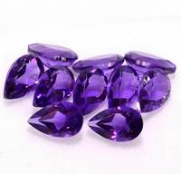 Top Qualité Naturel À Facettes Violet Améthyste Poire Coupe Pierres Précieuses En Vrac Calibré Pierre De Coupe Précieuse En Gros Lot Pour Bijoux