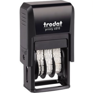 Trodat PrintyT 4810 20 x 3.8 mm Sello de Fecha Negro con Línea Estampada - Product Image 1