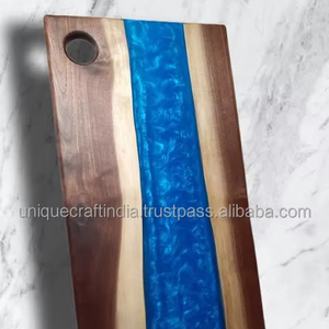 Meilleur design de planche à découper en bois de manguier, résine, plateau de service élégant, fêtes, décoration intérieure, bloc à découper de qualité supérieure, produit de gros - Product Image 4
