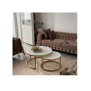 Table basse de conception de luxe de style unique avec la table basse polie brillante d'or à excellent prix disponible - Product Image 6