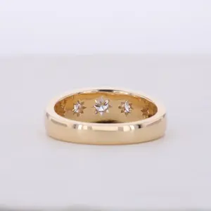 Anillo de Lujo para Hombre con Moissanita, Diseño de Dios Sol, Oro de 10k, Corte Brillante Redondo, Joyería de Moda al por Mayor - Product Image 4