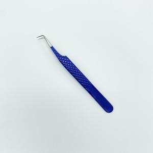 Pinzas de punta de fibra de acero inoxidable, herramientas de belleza, 65 grados, volumen ruso, Color azul, agarre de diamante, diseño personalizado - Product Image 5
