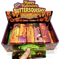 Mainan Squishy Fidget Penghilang Stres Bentuk Labu Hantu Penyihir Halloween Berkualitas Tinggi, Slow Rising, Sensory Squeeze, Custom