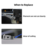 Lame de coupe de filament pour imprimante 3D compatible avec Bambu Lab P2S, pièce de rechange pour la coupe de filament pour alimentation multi-couleurs AMS
