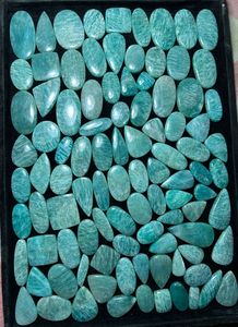 AAA grado Natural azul amazonita jaspe pera cabujones alta calidad verde amazonita joyería hecha a mano piedras preciosas sueltas - Product Image 2