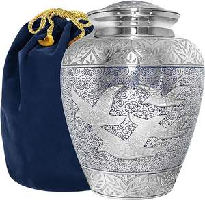 โกศเผาศพทำจากโลหะสีน้ำเงินโกศเผาอลูมิเนียมโกศไปเผาที่บ้าน - Product Image 3