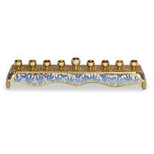 Artistic Brass Menorah <b>Candle</b> Holder Jewish Hanukkah Lamp Decorative <b>Candle</b> Stand Elegant Home Styling - Product Image 4