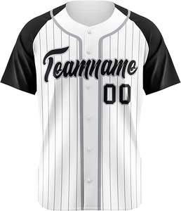 Vente en gros OEM Maillot de baseball personnalisé pour homme adulte respirant à séchage rapide polyester imprimé par sublimation - Product Image 5