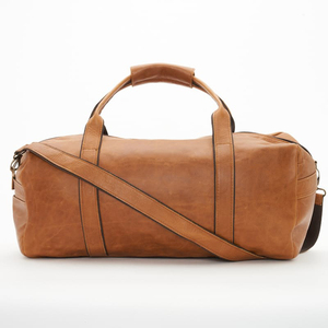 Sac de sport unisexe en cuir véritable de grande capacité vintage pliable sport voyage week-end luxe imperméable durable et élégant - Product Image 3