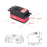 Servomoteurs numériques haute vitesse JX Servo PDI-4409MG 9kg étanches à engrenages métalliques pour voitures RC de drift 1/8 1/10, robots et avions RC