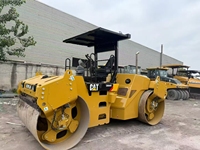 Rouleau compresseur vibrant à double tambour Caterpillar CAT CB564D d'occasion de 12,6 tonnes, certifié CE EPA, pour la construction routière, compresseur d'asphalte tandem à vendre