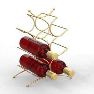 H.M.A Handicrafts casier à vin de table support en métal pour élégant rangement au bar et présentoir à bouteilles de cuisine - Product Image 2