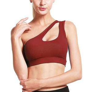 Soutien-gorge de sport à une épaule pour femmes, haut de yoga à bretelles triangulaires, sexy, soutien-gorge de sport à une épaule pour femmes - Product Image 1