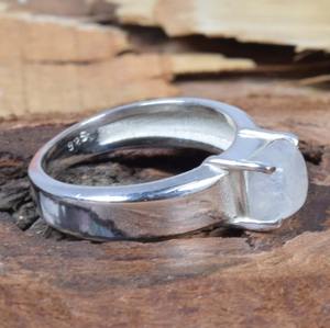 Anillo de piedras preciosas de piedra lunar, joyería para mujer, joyería de estilo bohemio de plata, anillo hecho a mano de tendencia de Plata de Ley 925, regalo para ella - Product Image 3