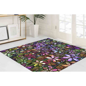 Tapis d'art floral coloré, tapis imprimé, moderne, lavable en machine, tapis doux non tissé - Product Image 5