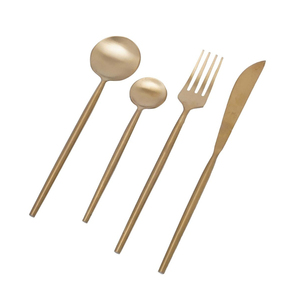 Cubiertos de acero inoxidable baratos al por mayor de alta calidad, juego de cubiertos para el hogar con acabado de oro rosa, restaurante, postre, cena, uso - Product Image 6
