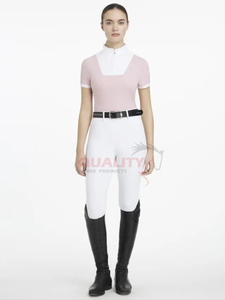 Chemises de spectacle d'équitation pour femmes élégantes Slim Fit Respirant Conception confortable Tissu durable pour les vêtements de compétition équestre - Product Image 4
