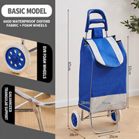 Sac à provisions pour légumes de magasin de supermarché personnalisé chariot de chariot de courses pliable et portable mobile sac à provisions réutilisable