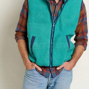 Best Quality Fleece Vest For Men's Custom Breathable Outdoor Winter Wear Fleece Vest - Product Image 4
